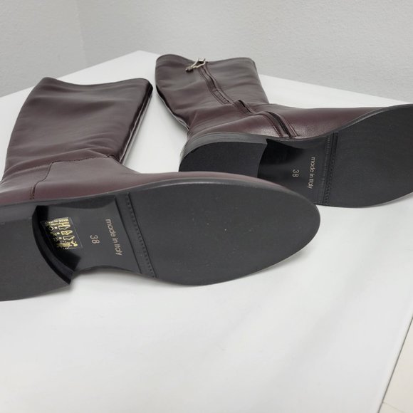 Leonardo Principi brown tall leather boots - Picture 3 of 5